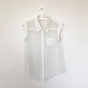 White Chiffon Blouse